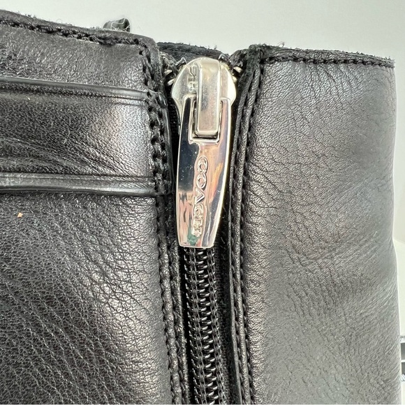 Coach Hewes Safari Black Leather Ankle Boots Size 8 - Picture 11 of 12